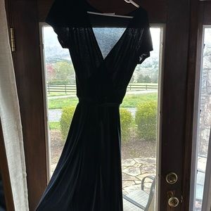 Loft. Black wrap dress.